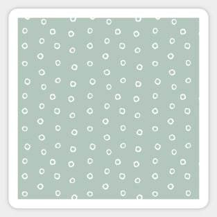 GREEN AND WHITE DOTTED VINTAGE RETRO Sticker